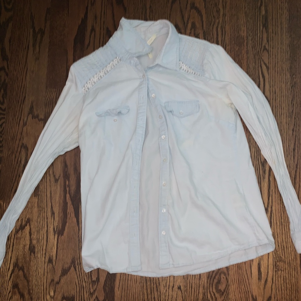 Denim colored button down